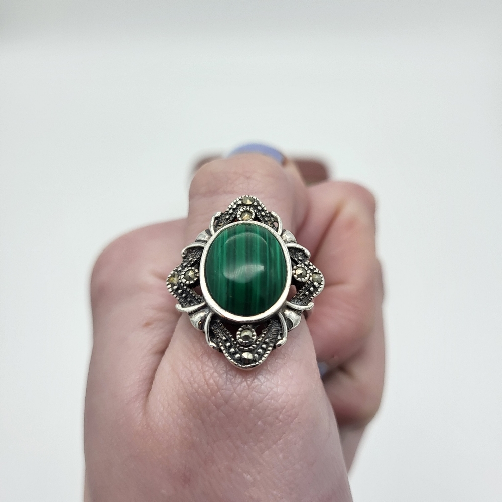 925 silver ring US size 8 - Picture 2 of 5